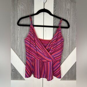 A New Day™ Women's Plus Size Striped Sleeveless Wrap Front Cami A New Day™ Pink